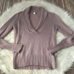 J crew wool mohair blend v neck sweater S